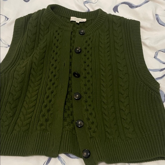 Sezane Roxane Cardigan Perfect Green - Size L - Picture 4 of 4